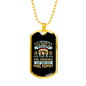 Straight Face Necklace Stainless Steel or 18k Gold Dog Tag 24" Chain-Express Your Love Gifts