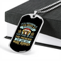 Straight Face Necklace Stainless Steel or 18k Gold Dog Tag 24" Chain-Express Your Love Gifts