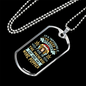 Straight Face Necklace Stainless Steel or 18k Gold Dog Tag 24" Chain-Express Your Love Gifts