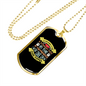 Straight Face Yellow Necklace Stainless Steel or 18k Gold Dog Tag 24" Chain-Express Your Love Gifts