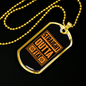 Straight Outta Fiat 1 Crypto Necklace Stainless Steel or 18k Gold Dog Tag 24" Chain-Express Your Love Gifts
