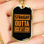 Straight Outta Fiat 1 Crypto Necklace Stainless Steel or 18k Gold Dog Tag 24" Chain-Express Your Love Gifts
