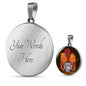 Straight Outta Mars Circle Pendant UFO Alien Fan Necklace Stainless Steel or 18k Gold 18-22"-Express Your Love Gifts