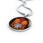 Straight Outta Mars Circle Pendant UFO Alien Fan Necklace Stainless Steel or 18k Gold 18-22"-Express Your Love Gifts