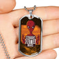 Straight Outta Mars Necklace UFO Alien Fan Gift Stainless Steel or 18k Gold Dog Tag 24" Chain-Express Your Love Gifts