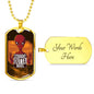 Straight Outta Mars Necklace UFO Alien Fan Gift Stainless Steel or 18k Gold Dog Tag 24" Chain-Express Your Love Gifts