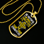 Strength Lies Christian Necklace Stainless Steel or 18k Gold Dog Tag 24" Chain-Express Your Love Gifts