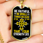 Strength Lies Christian Necklace Stainless Steel or 18k Gold Dog Tag 24" Chain-Express Your Love Gifts