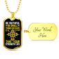 Strength Lies Christian Necklace Stainless Steel or 18k Gold Dog Tag 24" Chain-Express Your Love Gifts