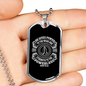 Strength To Powerless Christian Necklace Stainless Steel or 18k Gold Dog Tag 24" Chain-Express Your Love Gifts