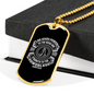 Strength To Powerless Christian Necklace Stainless Steel or 18k Gold Dog Tag 24" Chain-Express Your Love Gifts