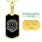 Strength To Powerless Isaiah 40:29 Keychain Stainless Steel or 18k Gold Dog Tag Keyring-Express Your Love Gifts
