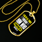 Strengthens Me Christian Necklace Stainless Steel or 18k Gold Dog Tag 24" Chain-Express Your Love Gifts