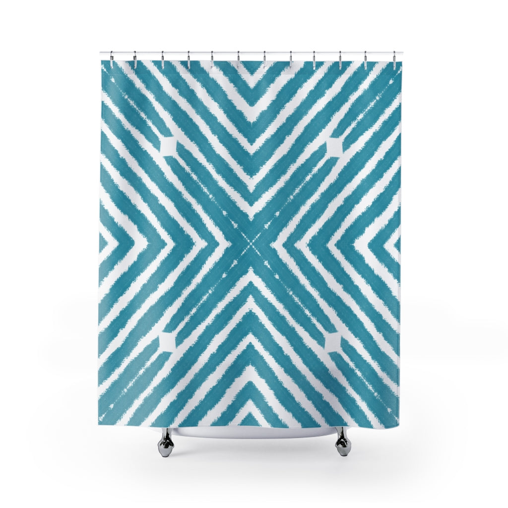 Striped Hand Drawn Stylish Design 71" x 74" Elegant Waterproof Shower Curtain for a Spa-like Bathroom Paradise Exceptional Craftsmanship-Express Your Love Gifts