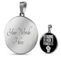 Strong Black & Proud Necklace Circle Pendant Stainless Steel or 18k Gold 18-22"-Express Your Love Gifts