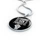 Strong Black & Proud Necklace Circle Pendant Stainless Steel or 18k Gold 18-22"-Express Your Love Gifts