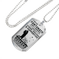 Strong Gracious Supportive Husband Necklace Stainless Steel or 18k Gold Dog Tag 24" Chain-Express Your Love Gifts