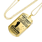 Strong Gracious Supportive Husband Necklace Stainless Steel or 18k Gold Dog Tag 24" Chain-Express Your Love Gifts