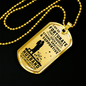 Strong Gracious Supportive Husband Necklace Stainless Steel or 18k Gold Dog Tag 24" Chain-Express Your Love Gifts