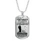 Strong Gracious Supportive Husband Necklace Stainless Steel or 18k Gold Dog Tag 24" Chain-Express Your Love Gifts