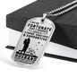 Strong Gracious Supportive Husband Necklace Stainless Steel or 18k Gold Dog Tag 24" Chain-Express Your Love Gifts