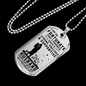 Strong Gracious Supportive Husband Necklace Stainless Steel or 18k Gold Dog Tag 24" Chain-Express Your Love Gifts