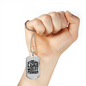 Strong In Lord Christian Necklace Stainless Steel or 18k Gold Dog Tag 24" Chain-Express Your Love Gifts