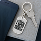Strong In The Lord Keychain Stainless Steel or 18k Gold Dog Tag Keyring-Express Your Love Gifts