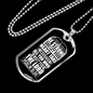 Strong Let Your Heart Christian Necklace Stainless Steel or 18k Gold Dog Tag 24" Chain-Express Your Love Gifts