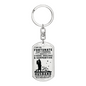 Strong Precious Supportive Husband Keychain Stainless Steel or 18k Gold Dog Tag Keyring-Express Your Love Gifts