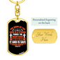 Strong Tower Proverbs 18:10 Tower Keychain Stainless Steel or 18k Gold Dog Tag Keyring-Express Your Love Gifts