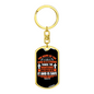 Strong Tower Proverbs 18:10 Tower Keychain Stainless Steel or 18k Gold Dog Tag Keyring-Express Your Love Gifts