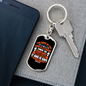 Strong Tower Proverbs 18:10 Tower Keychain Stainless Steel or 18k Gold Dog Tag Keyring-Express Your Love Gifts
