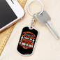 Strong Tower Proverbs 18:10 Tower Keychain Stainless Steel or 18k Gold Dog Tag Keyring-Express Your Love Gifts