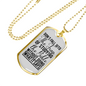 Studying The Bible Christian Necklace Stainless Steel or 18k Gold Dog Tag 24" Chain-Express Your Love Gifts