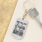Studying The Bible Keychain Stainless Steel or 18k Gold Dog Tag Keyring-Express Your Love Gifts