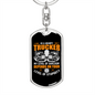 Stupidity Level Grumpy Trucker Swivel Keychain Dog Tag Stainless Steel or 18k Gold-Express Your Love Gifts