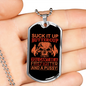 Suck It Up Buttercup Firefighter Gift Stainless Steel or 18k Gold Dog Tag 24" Chain-Express Your Love Gifts