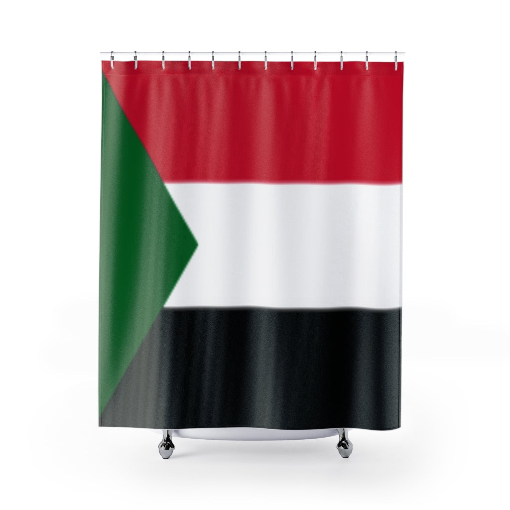 Sudan Flag Stylish Design 71" x 74" Elegant Waterproof Shower Curtain for a Spa-like Bathroom Paradise Exceptional Craftsmanship-Express Your Love Gifts