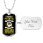 Sum Of All Possibilities Christian Necklace Stainless Steel or 18k Gold Dog Tag 24" Chain-Express Your Love Gifts
