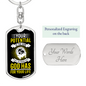 Sum Of All Possibilities Green Keychain Stainless Steel or 18k Gold Dog Tag Keyring-Express Your Love Gifts