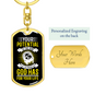 Sum Of All Possibilities Green Keychain Stainless Steel or 18k Gold Dog Tag Keyring-Express Your Love Gifts