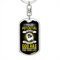 Sum Of All Possibilities Green Keychain Stainless Steel or 18k Gold Dog Tag Keyring-Express Your Love Gifts