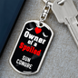 Sun Conure Bird Keychain Stainless Steel or 18k Gold Dog Tag Keyring-Express Your Love Gifts