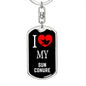 Sun Conure Bird Lover Keyring Keychain Stainless Steel or 18k Gold-Express Your Love Gifts
