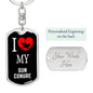 Sun Conure Bird Lover Keyring Keychain Stainless Steel or 18k Gold-Express Your Love Gifts