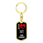 Sun Conure Bird Lover Keyring Keychain Stainless Steel or 18k Gold-Express Your Love Gifts
