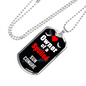 Sun Conure Bird Necklace Stainless Steel or 18k Gold Dog Tag 24" Chain-Express Your Love Gifts