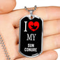Sun Conure Necklace Stainless Steel or 18k Gold Dog Tag 24" Chain-Express Your Love Gifts