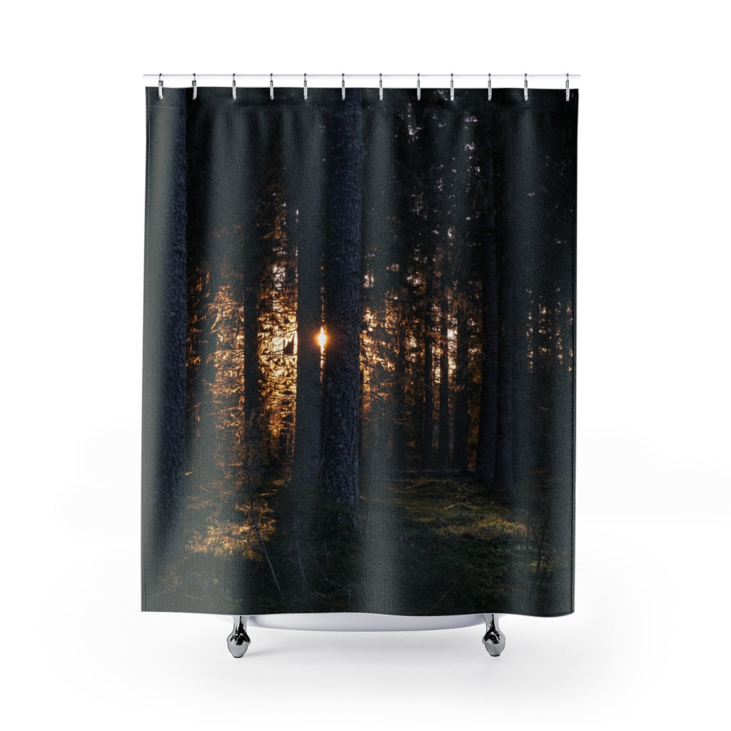 Sun Dark Forest Stylish Design 71" x 74" Elegant Waterproof Shower Curtain for a Spa-like Bathroom Paradise Exceptional Craftsmanship-Express Your Love Gifts